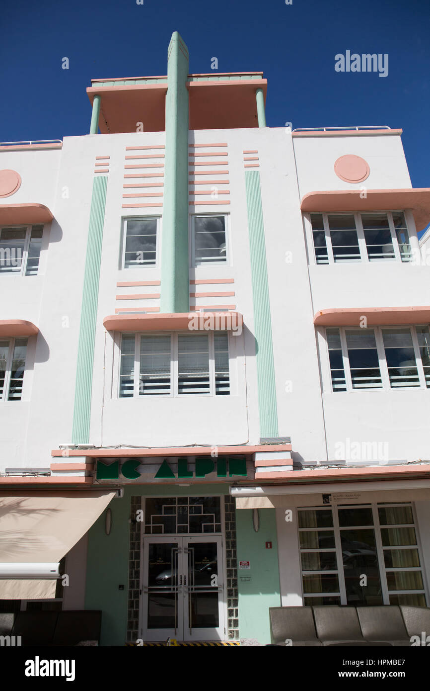McAlpin hotel, Ocean Drive Miami Stock Photo