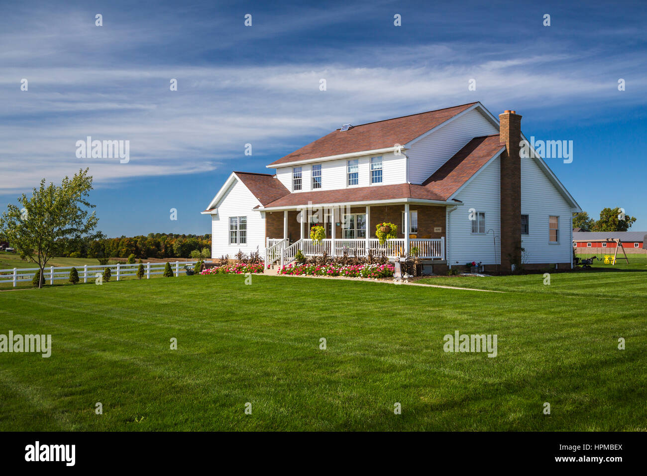 A rural home in Amish country near Mt. Eaton, Ohio, USA. Stock Photo