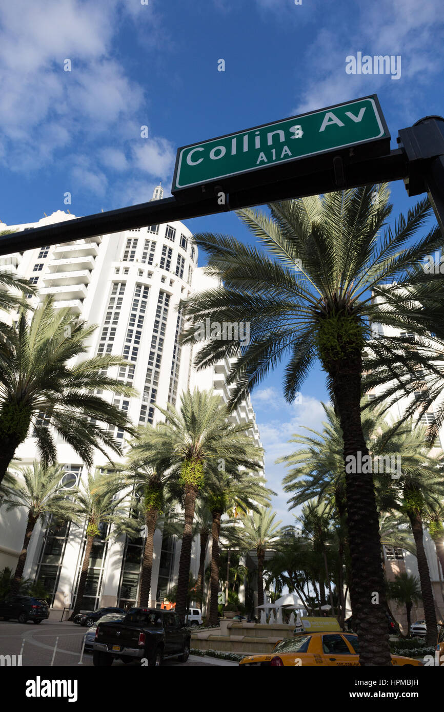 Collins Avenue Miami Stock Photo Alamy