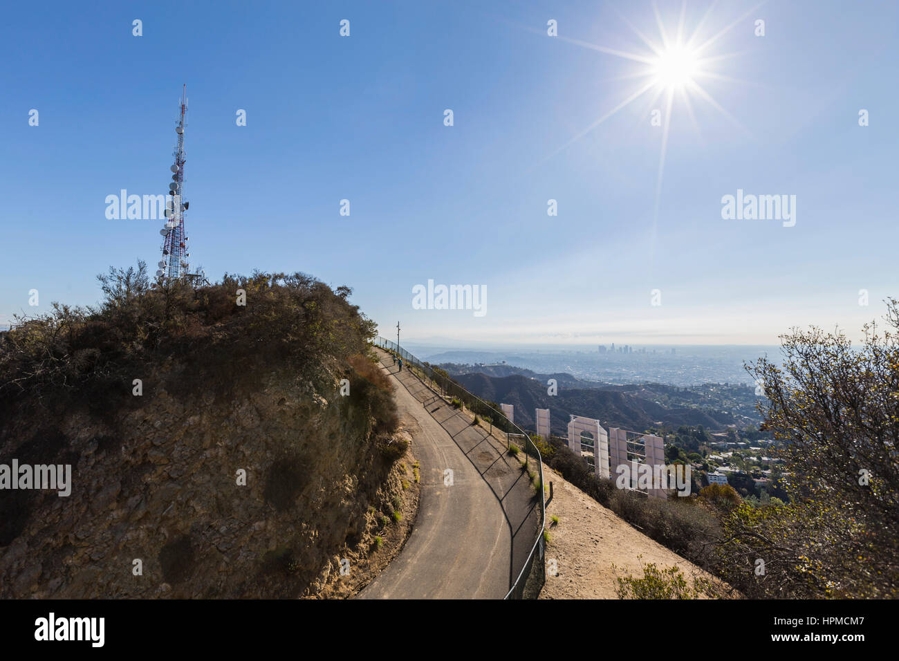 Los Angeles, California, USA - November 24, 2013:  Hollywood Sign in Griffith Park. Stock Photo