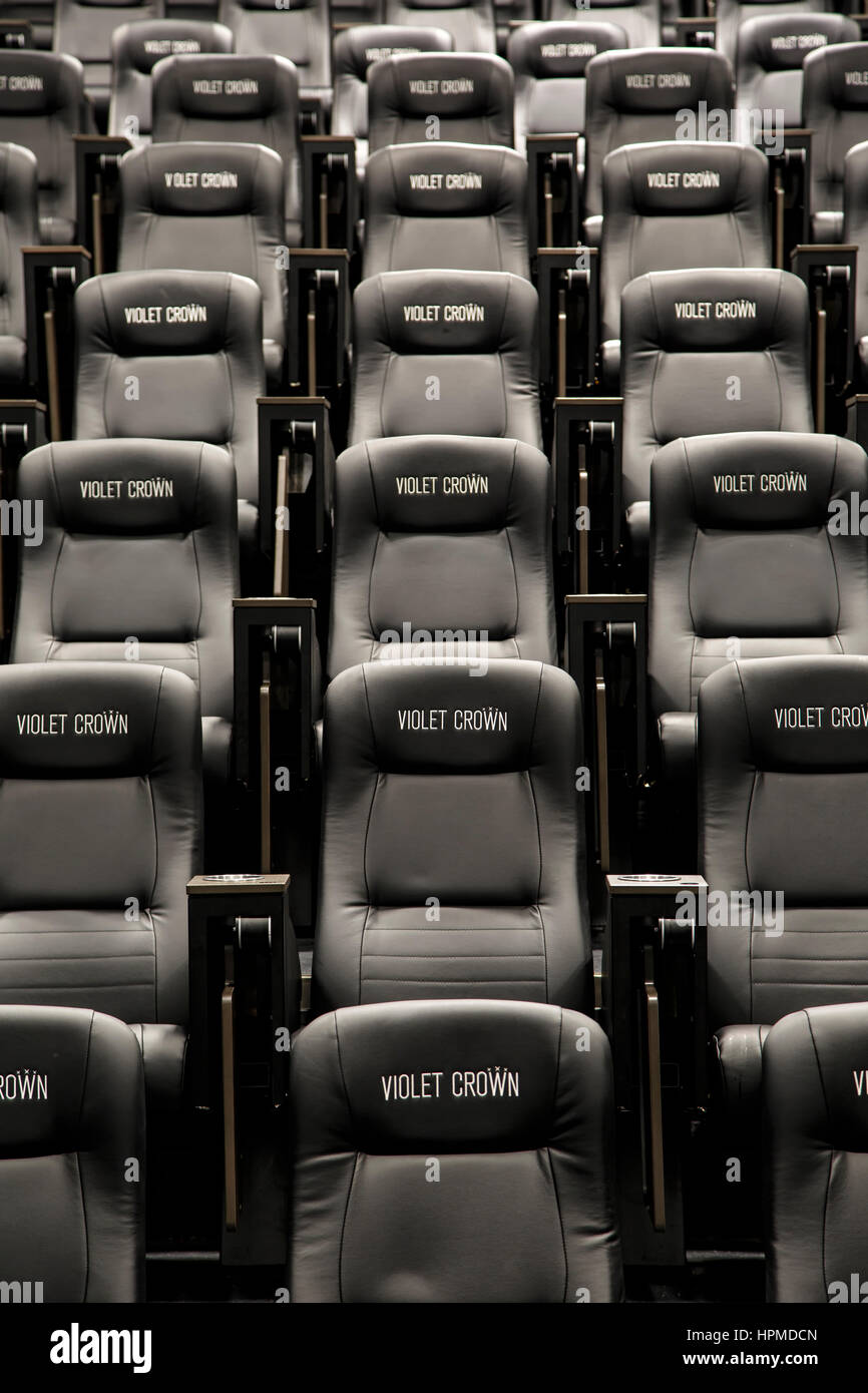 Theater seats, Violet Crown Cinema, Railyard District, Santa Fe, New