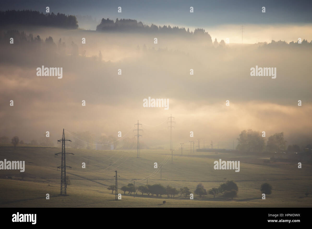 High voltage electric lines in hi-res stock photography and images - Alamy