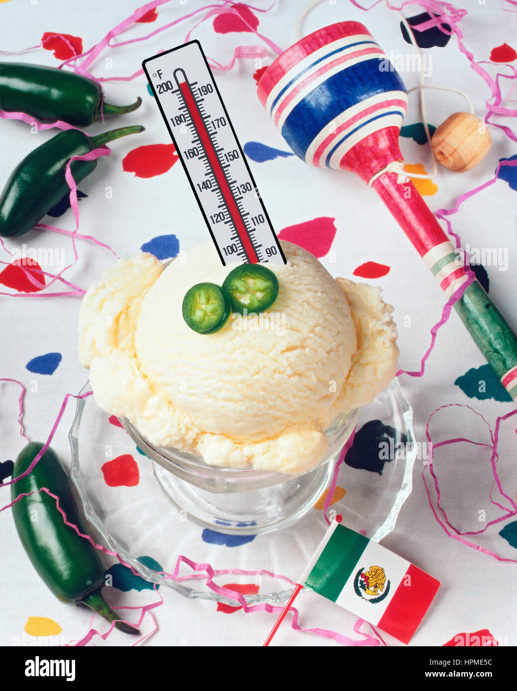 Jalapeno Ice Cream Stock Photo