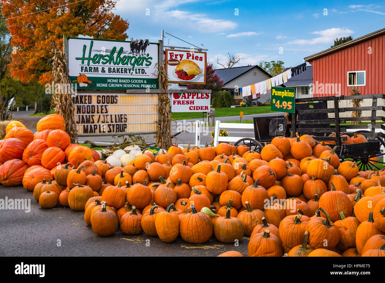 The Hershberger's Farm and Bakery near Millersburg, Ohio, USA. Stock Photo
