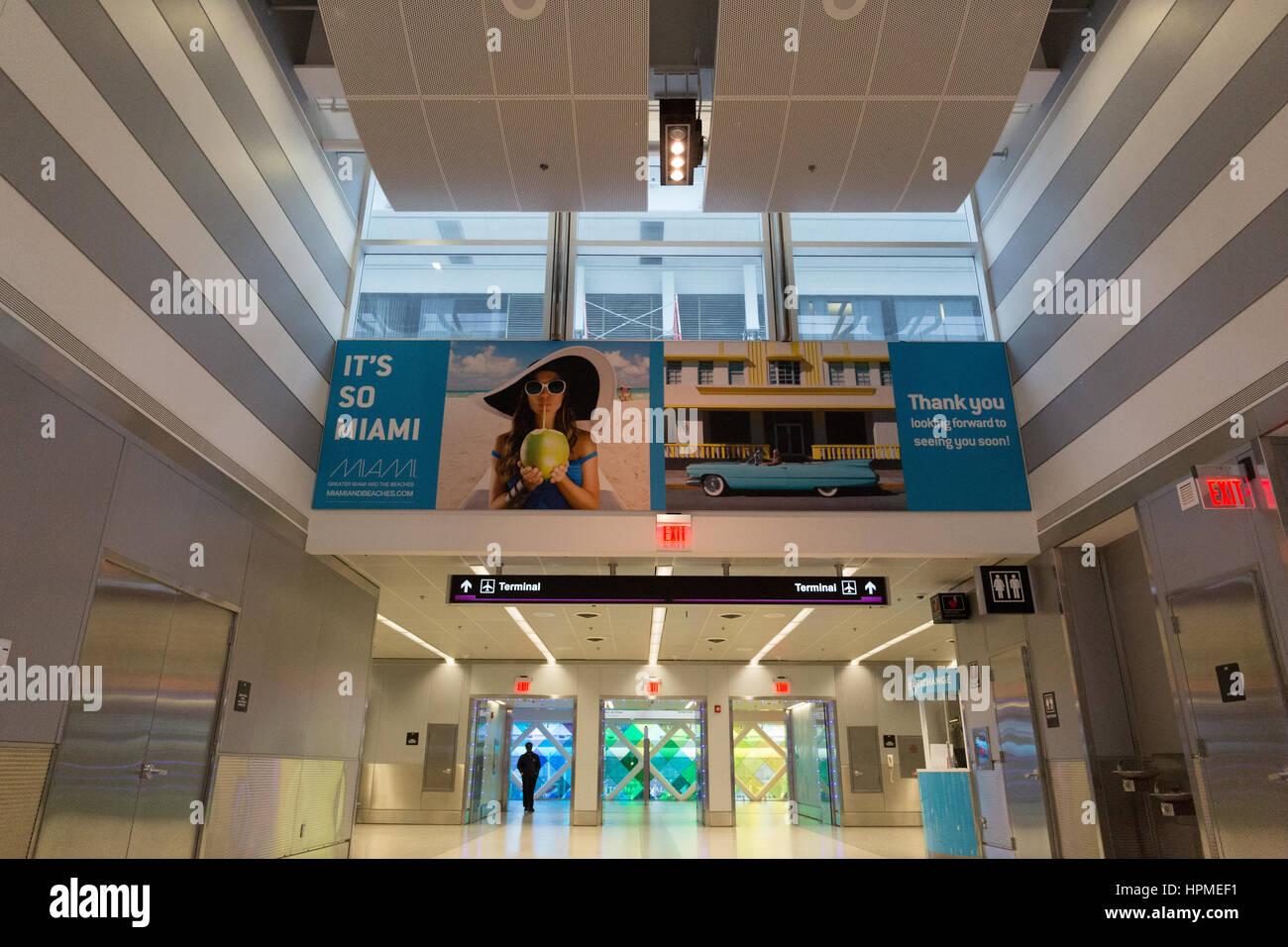 Miami airport concourse Stock Photo Alamy