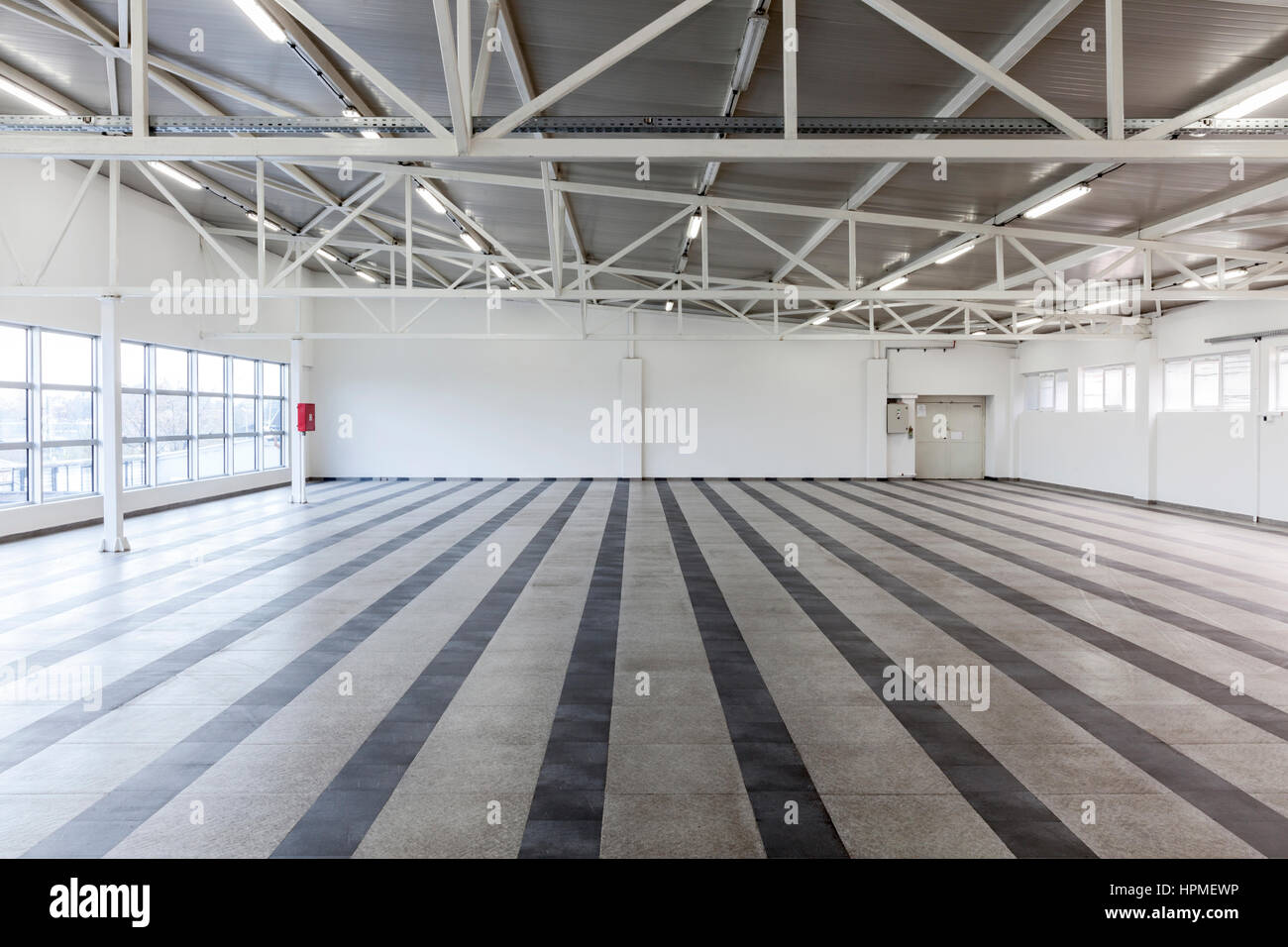 empty storage place, industrial background Stock Photo