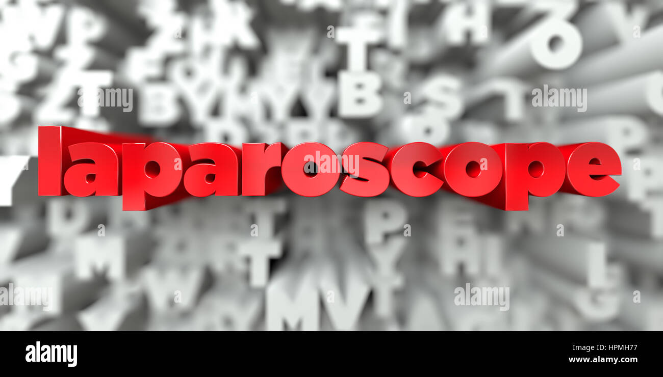 laparoscope -  Red text on typography background - 3D rendered royalty free stock image. This image can be used for an online website banner ad or a p Stock Photo
