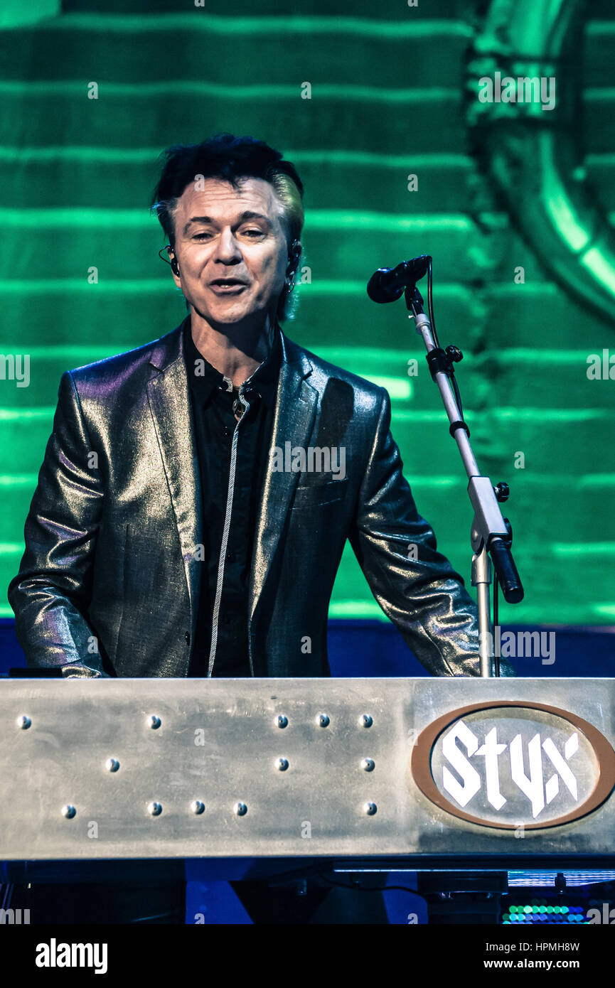 Lawrence Gowan with Styx - Performs at the Pacific Amphitheatre Costa Mesa CA. on  June 15th, 2016 Stock Photo