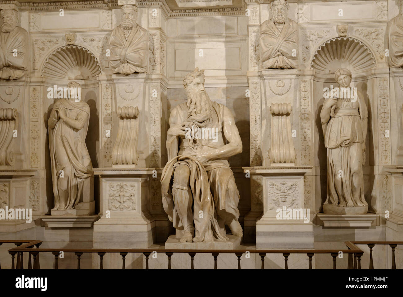 Moses Rome Church of San Pietro in Vincoli and Michelangelo's Moses. Rome Stock ...