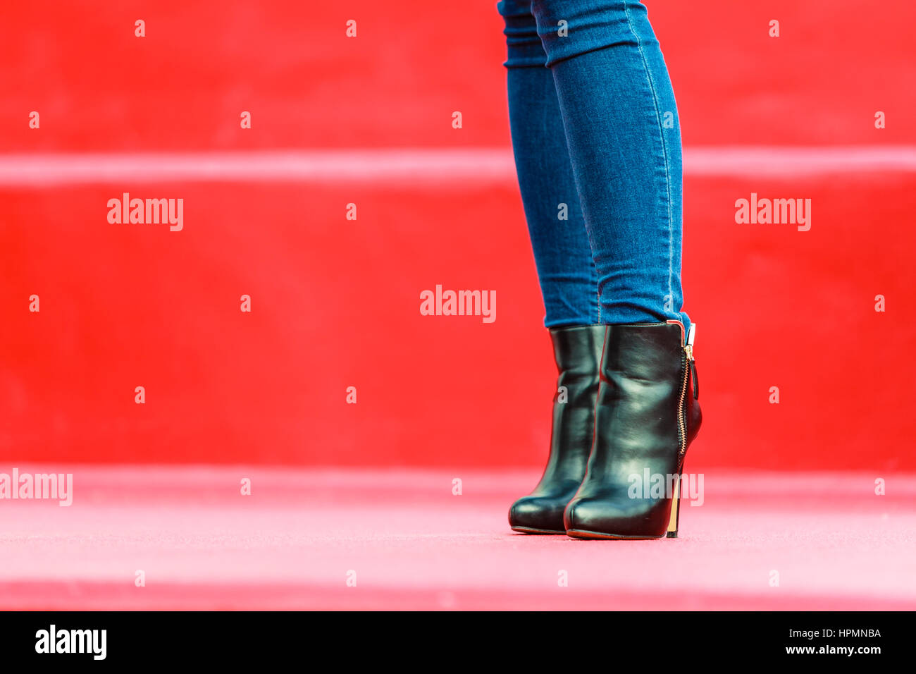 Legs heeled red shoes heels hi-res stock photography and images