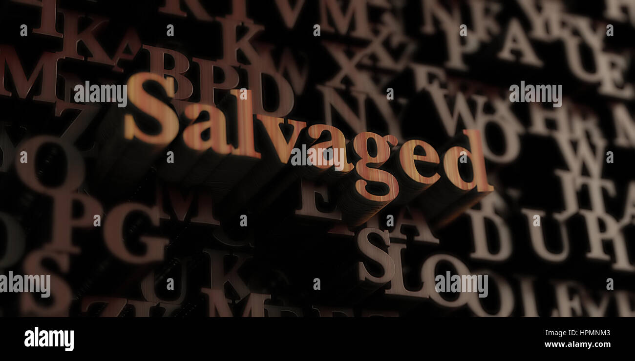 Salvaged - Wooden 3D rendered letters/message. Can be used for an ...