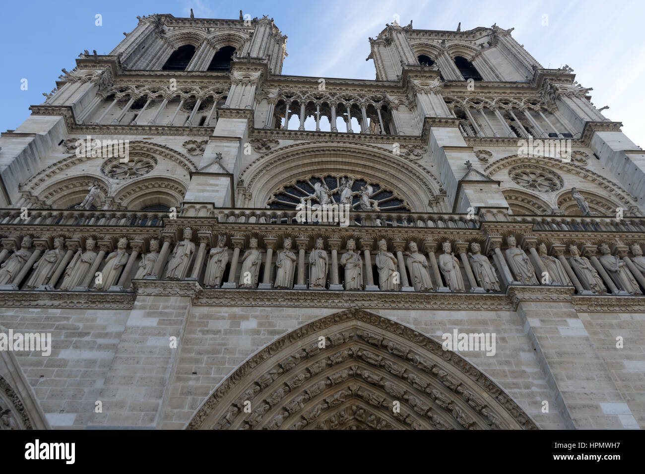 cathedral arches and exterior architectural decoration Stock Photo