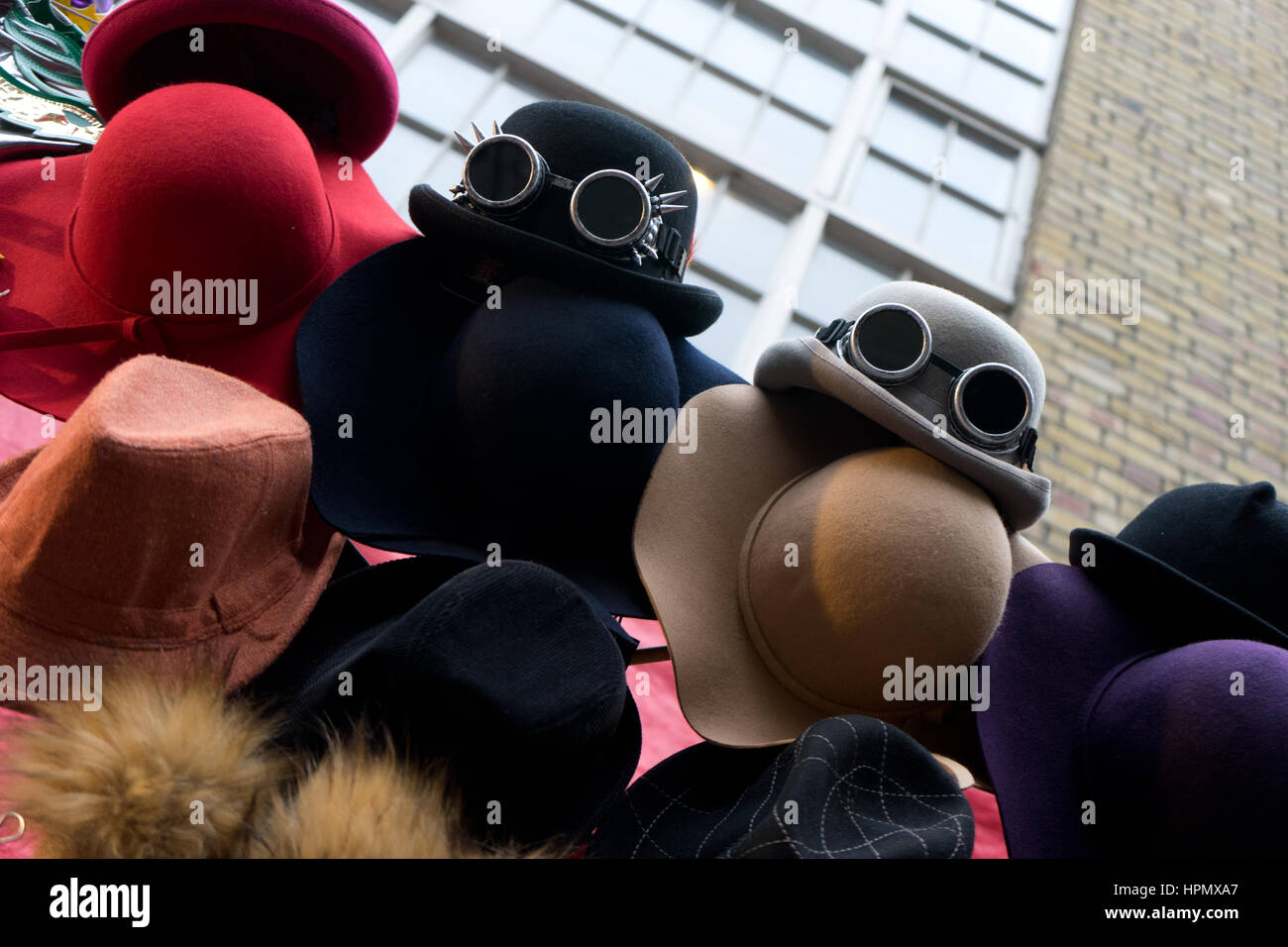 hats for sale for both men and women. Stock Photo