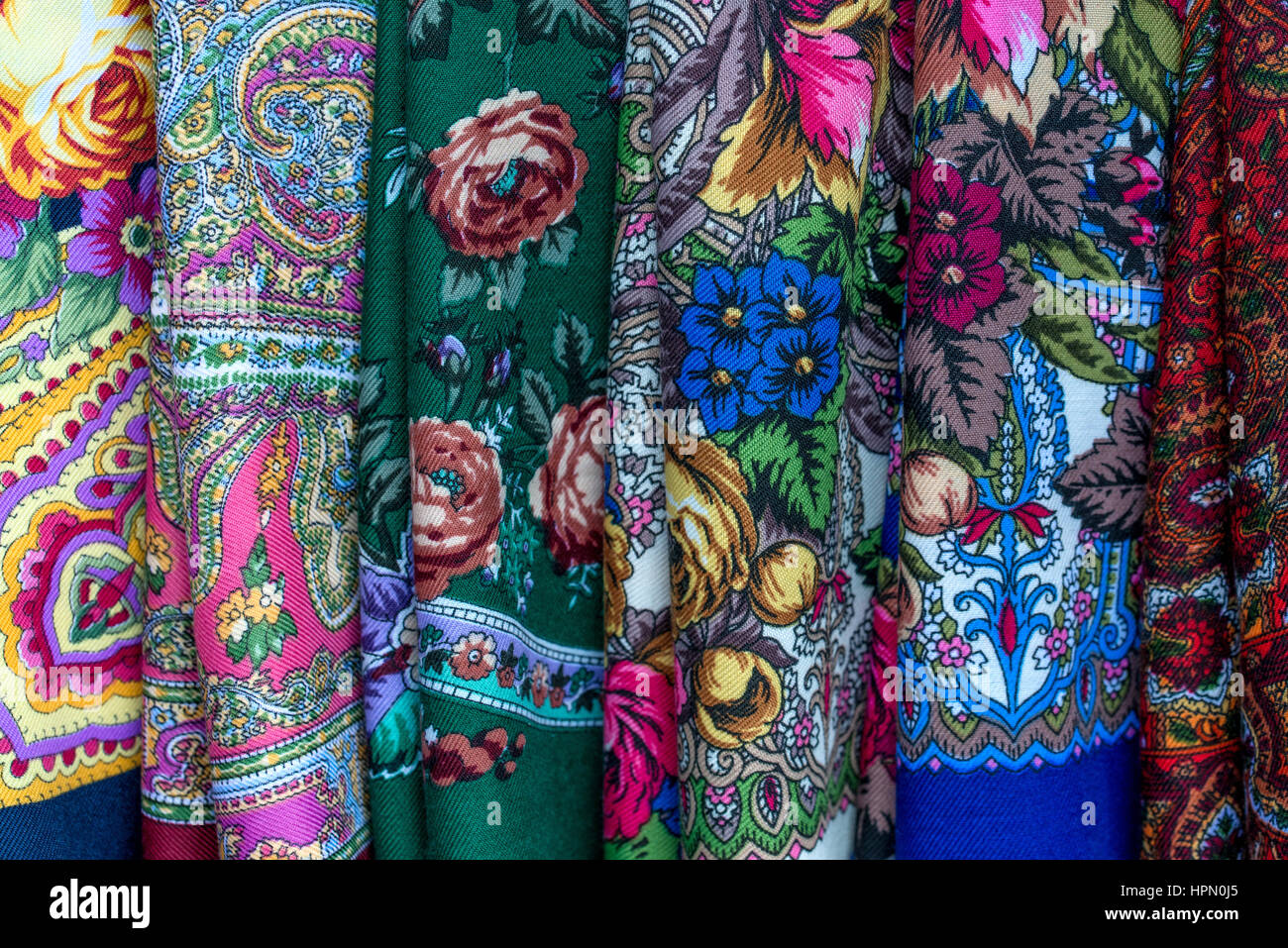 Textile and fabric with Russian ethnic patterns and ornaments Stock ...