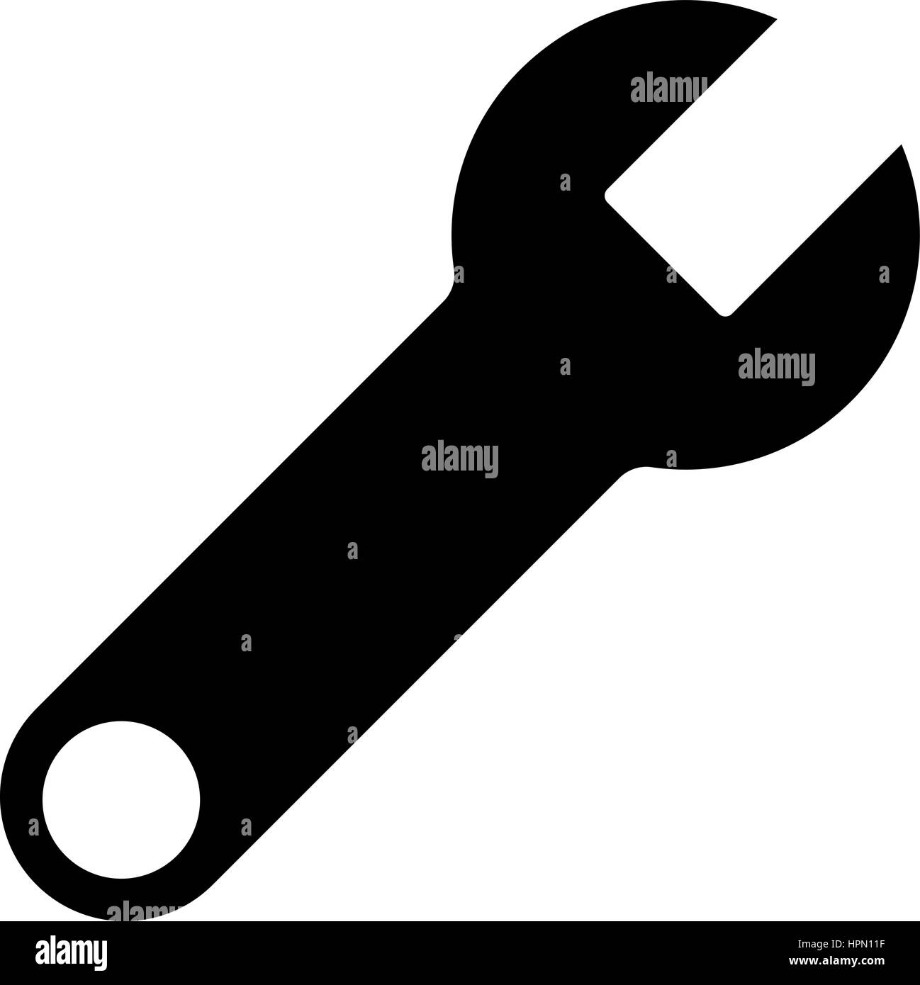 Wrench Icon in trendy flat style isolated on white background. Spanner symbol for your web site design, logo, app, UI. Vector illustration, EPS10. Stock Vector