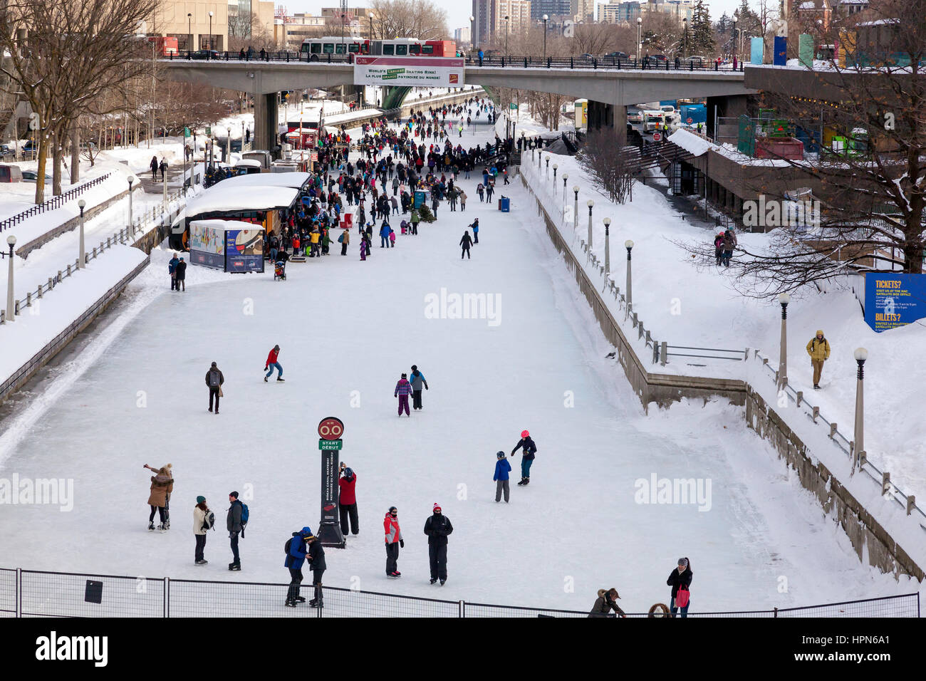 Ice skating on the Rideau Canal in Ottawa,Ontario,Canada, Capital city