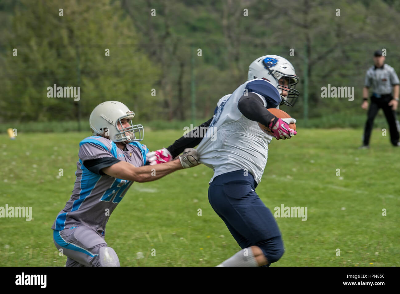 Bor, Serbia - April 17, 2016: Rugby practice match Stock Photo