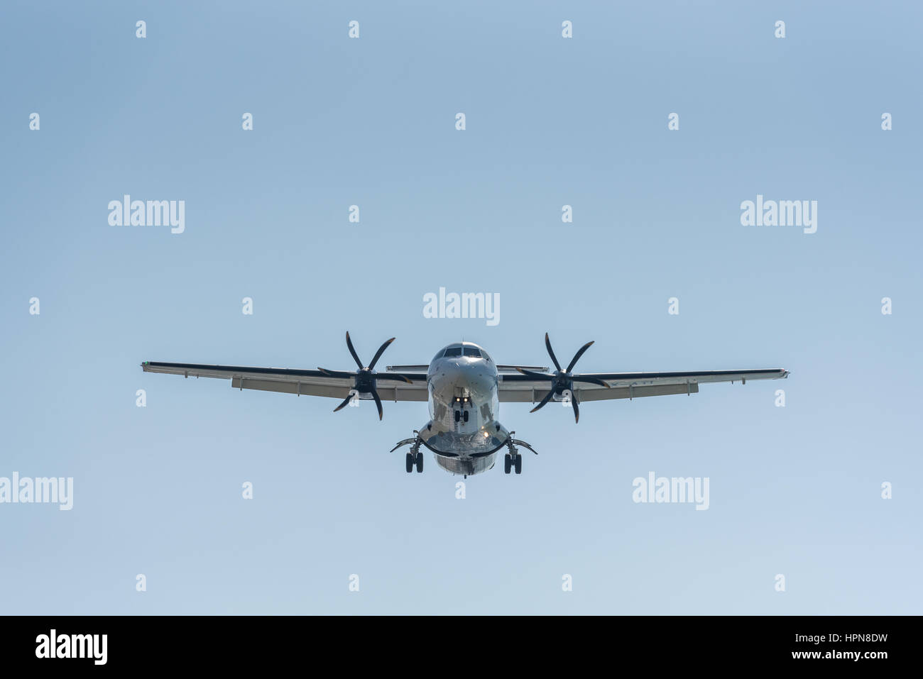 Israel, Tel Aviv-Yafo, plane landing at sde-dov airport Stock Photo