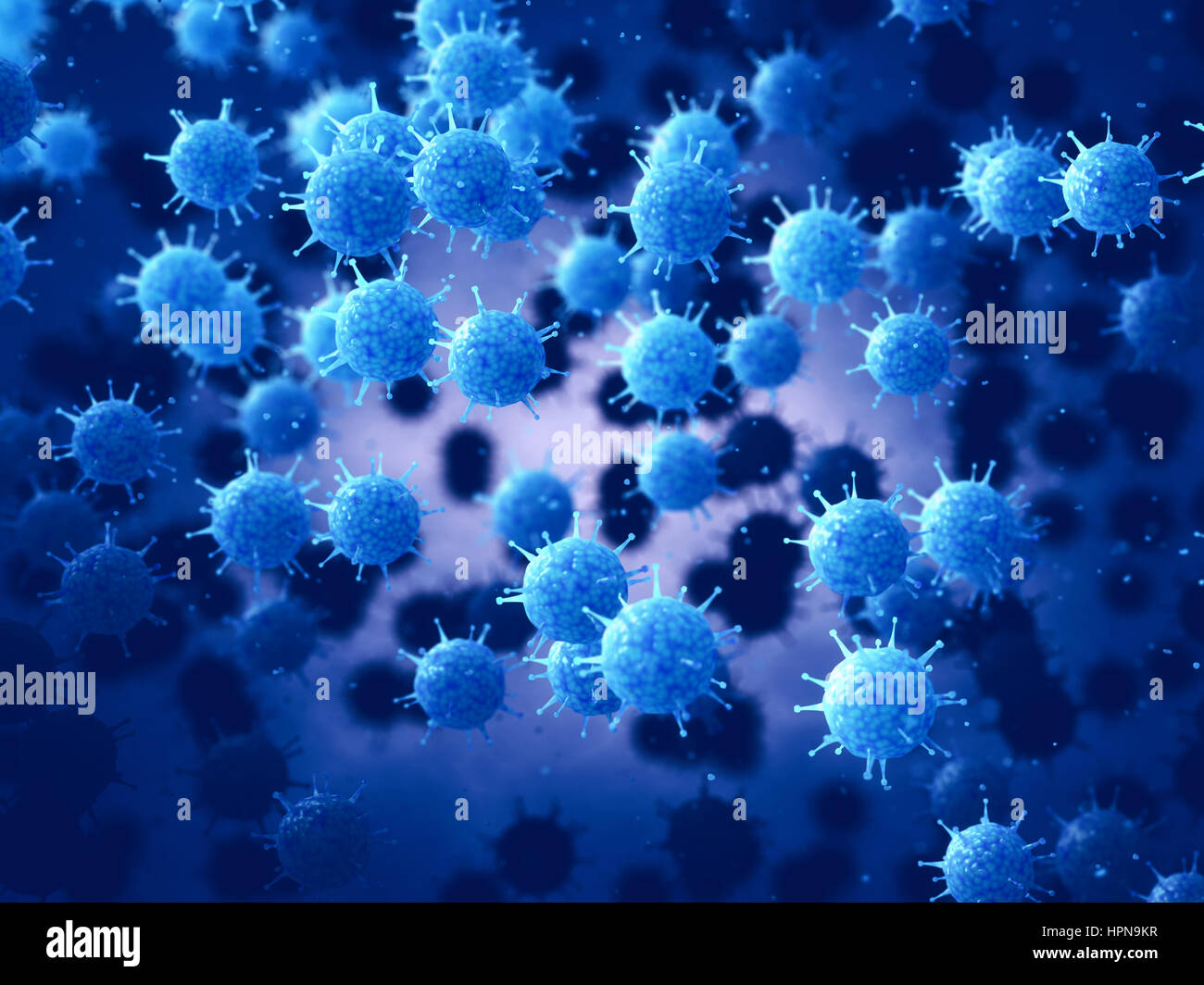 Viruses are infectious pathogens that replicates in living cells , Viral disease epidemic Stock Photo