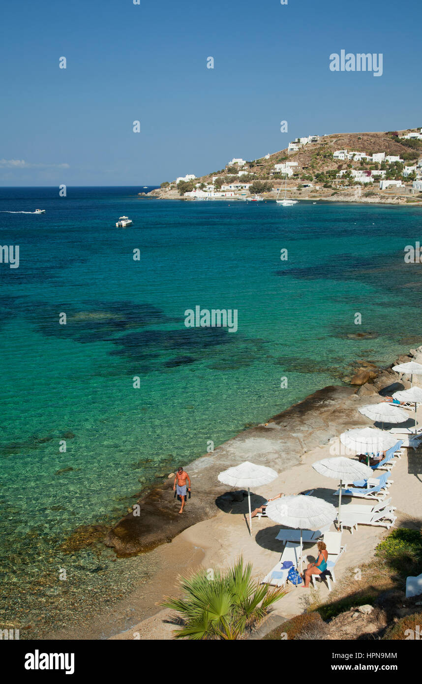 Beach near Agios Ioannis, Mykonos, Greece Stock Photo - Alamy