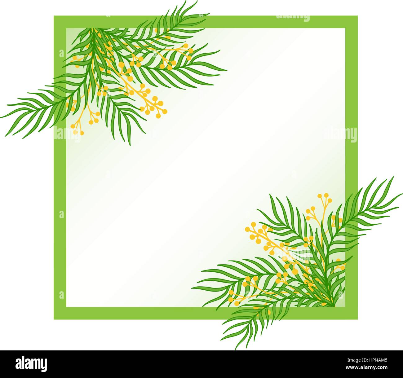 Spring frame made up of leaves Stock Vector