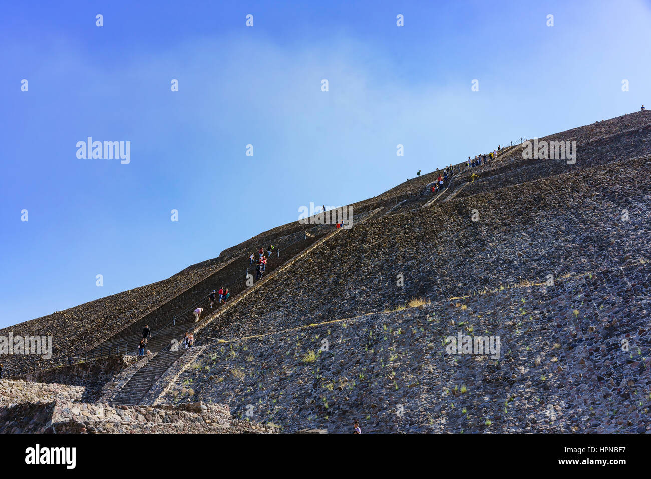 The famous and historical Pyramid of the Sun in Teotihuacan, Mexico Stock Photo