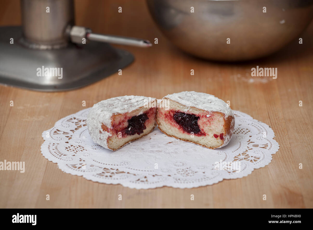 Jelly Filled Donut Stock Photo Alamy