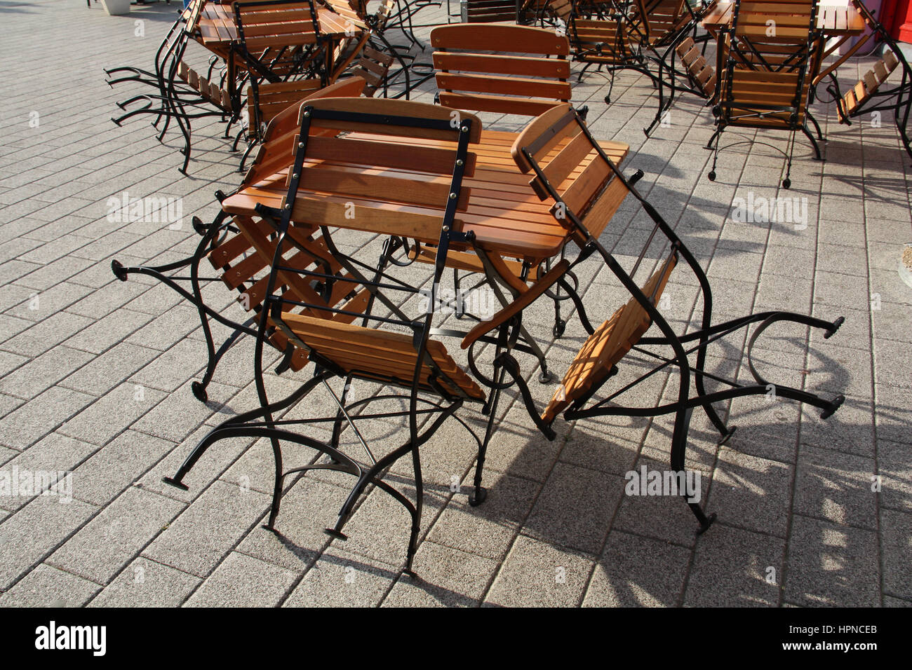 chairs and table Stock Photo