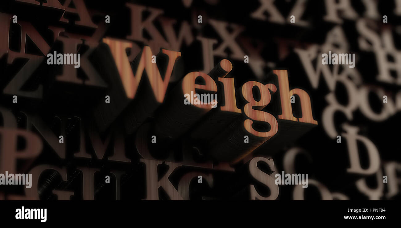 weigh - Wooden 3D rendered letters/message. Can be used for an online ...
