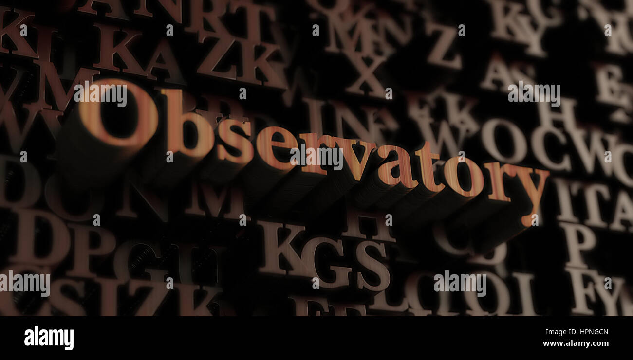 observatory - Wooden 3D rendered letters/message. Can be used for an ...