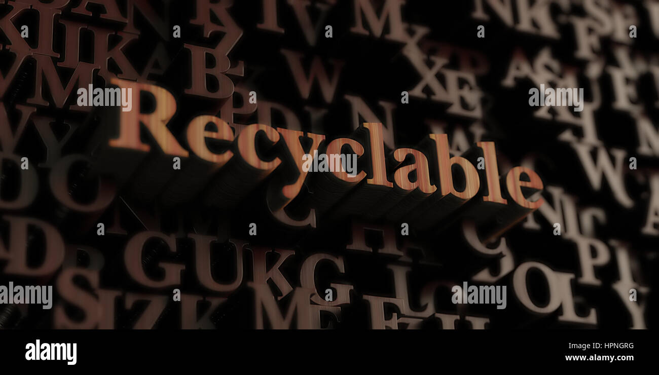Recyclable - Wooden 3D rendered letters/message. Can be used for an ...