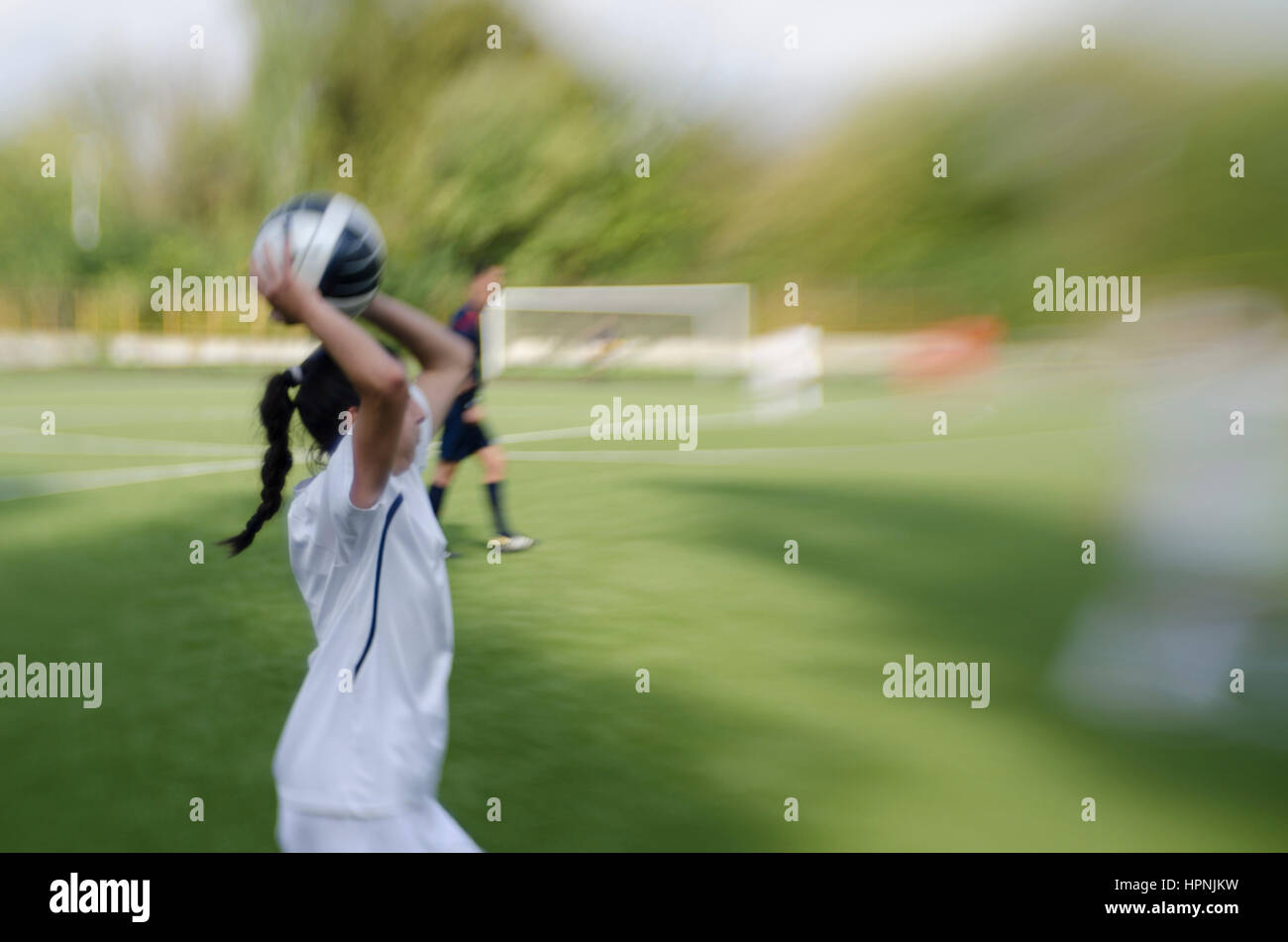 Girls team playing soccer game hires stock photography and images Alamy