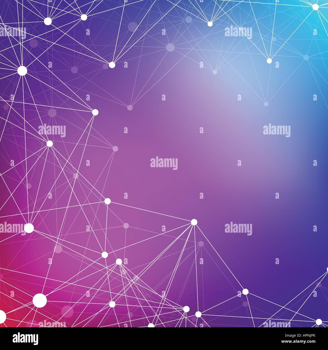 Geometric abstract background with connected lines and dots. Vector ...