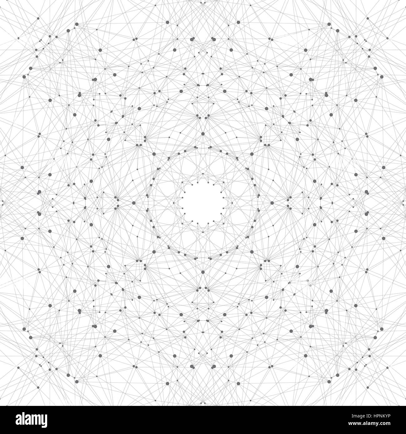 Geometric abstract background with connected line and dots. Vector ...