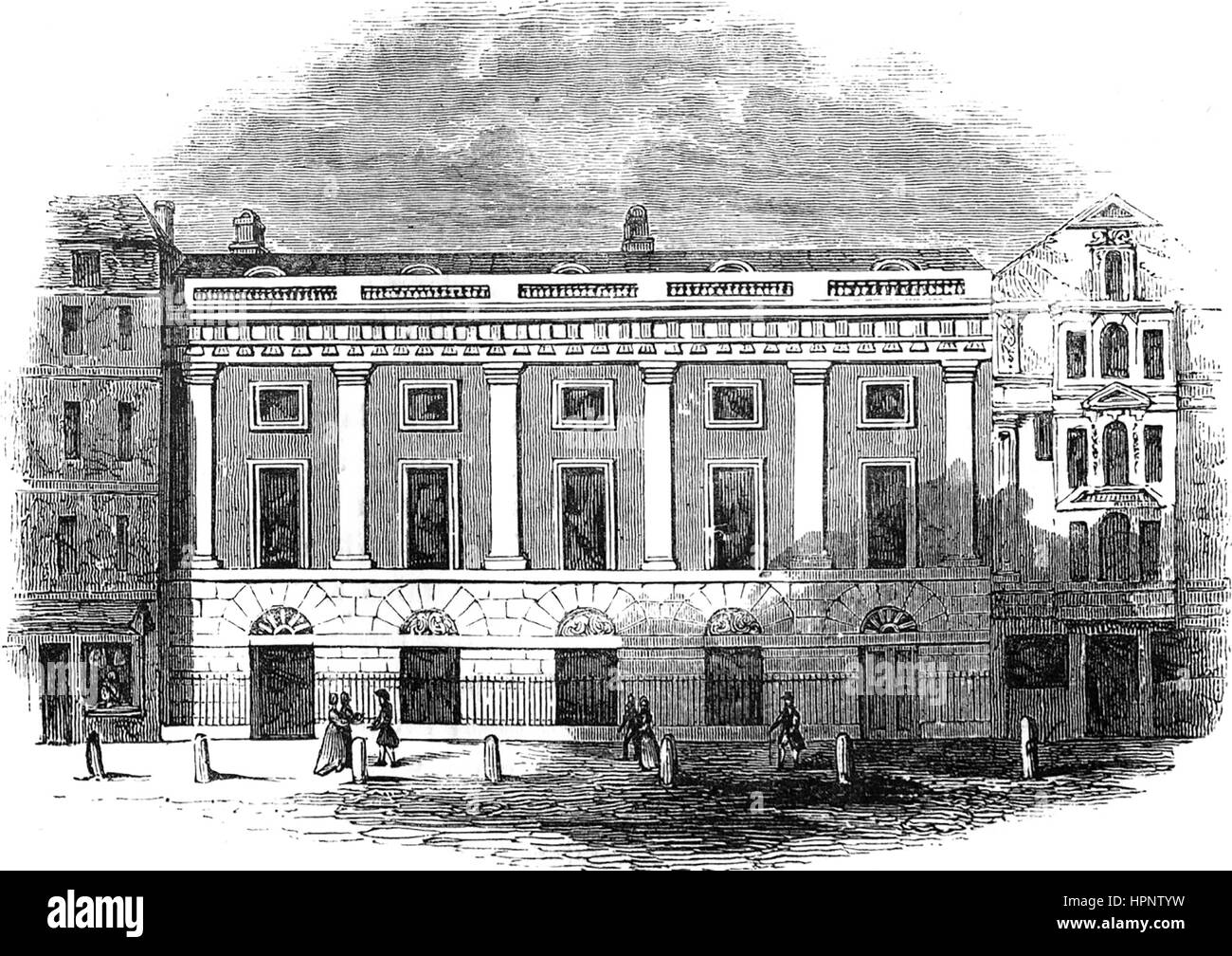 EAST INDIA COMPANY  The company's old building (1726-1796) facing Leadenhall Street Stock Photo
