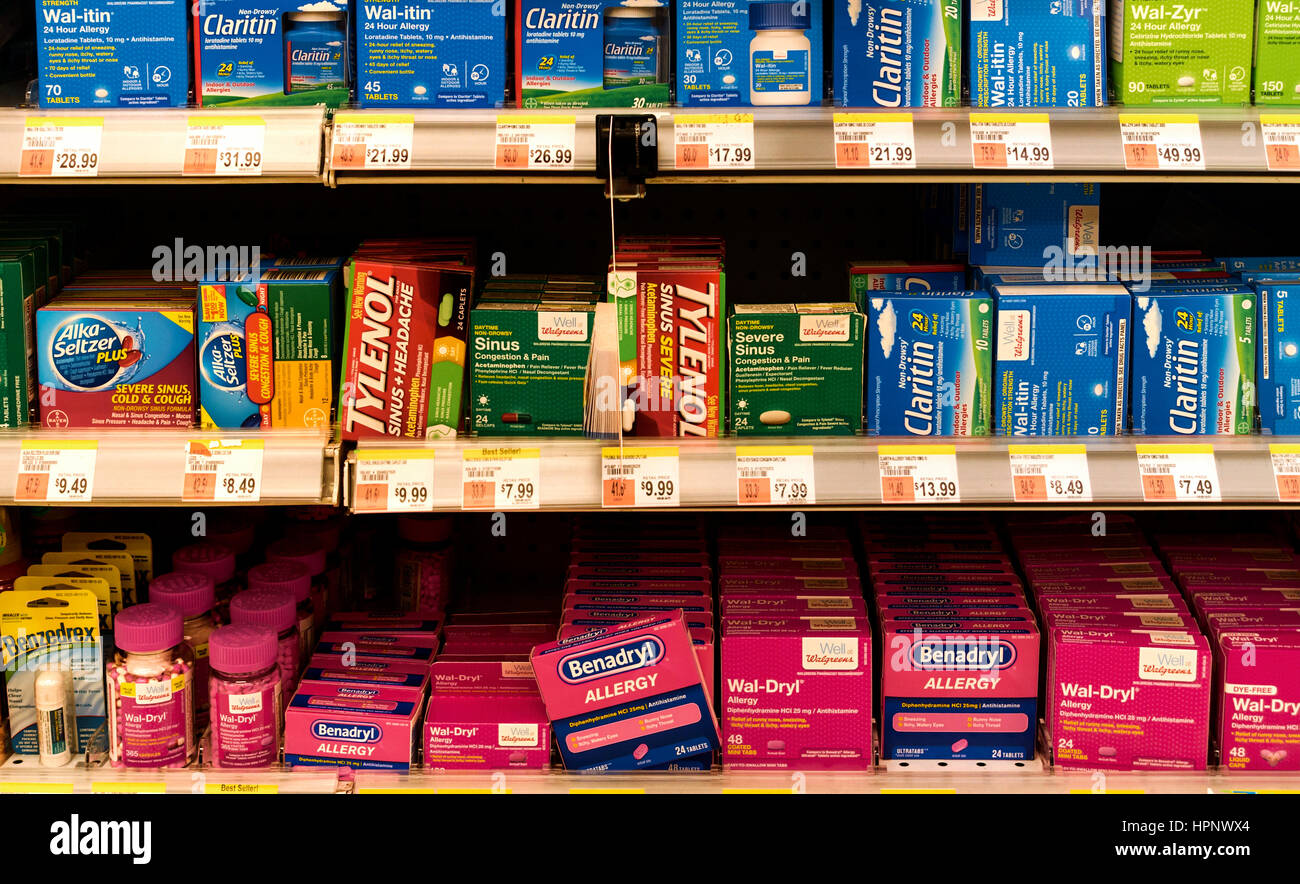 Allergy medications that don't need a prescription Stock Photo Alamy