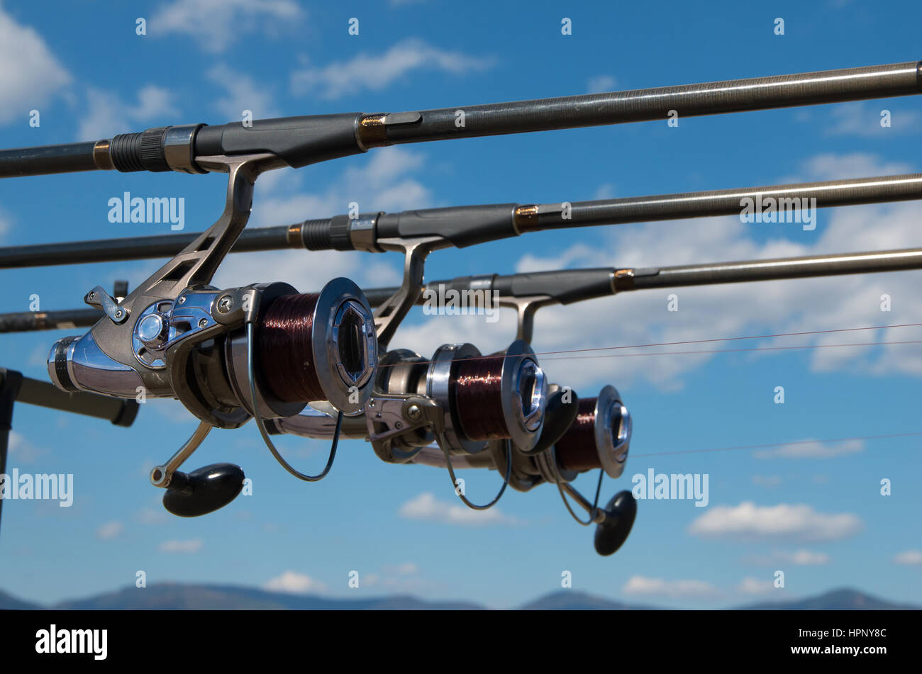 Fishing reels line rod hi-res stock photography and images - Alamy