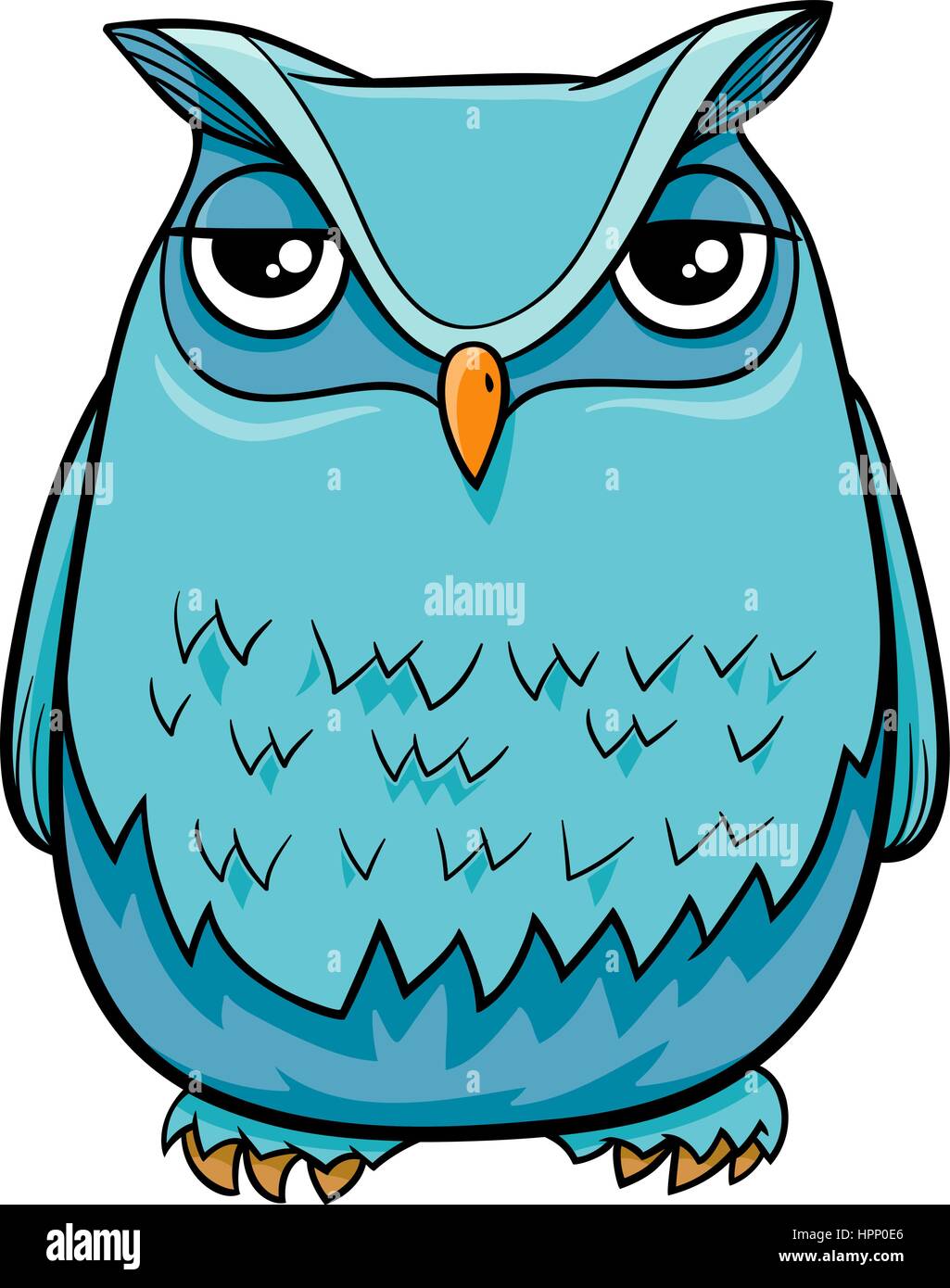 Cartoon Illustration of Funny Owl Bird Animal Character Stock Vector Image  & Art - Alamy