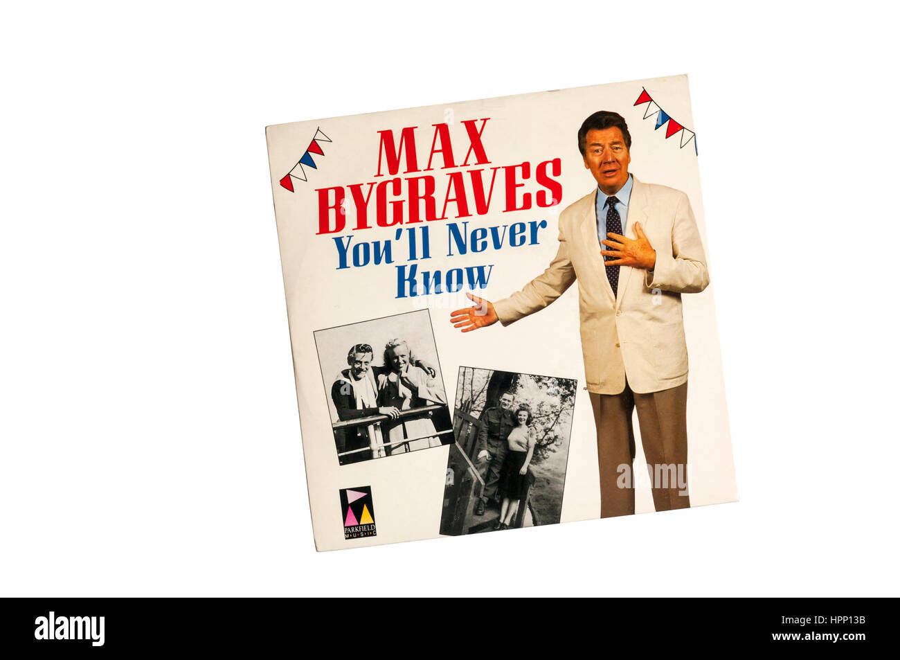 1989 EP You'll Never Know by Max Bygraves from his LP SingaLongaWarYears. Stock Photo
