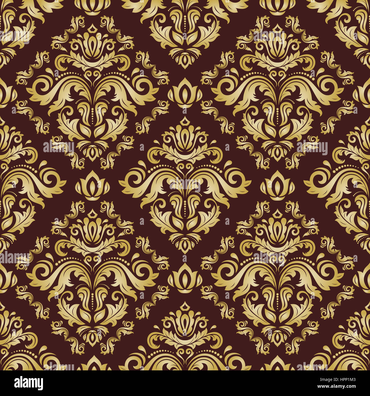 Seamless Damask Background Stock Photo - Alamy