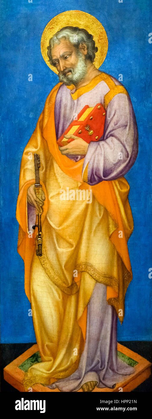 Saint Peter by Michele Giambono, tempera on panel, c.1445-50 Stock Photo