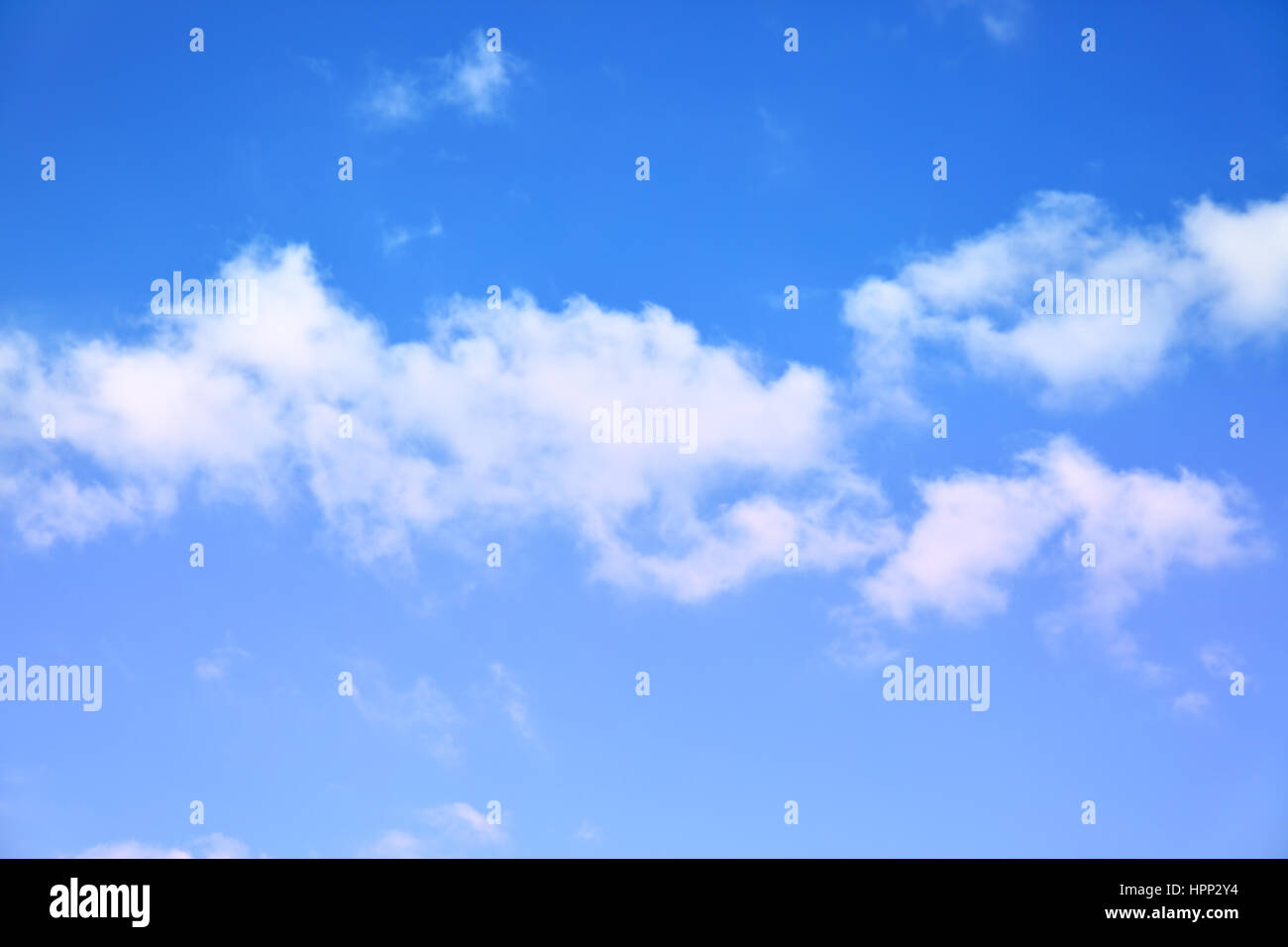 Line of clouds in the sky - space for your own text Stock Photo