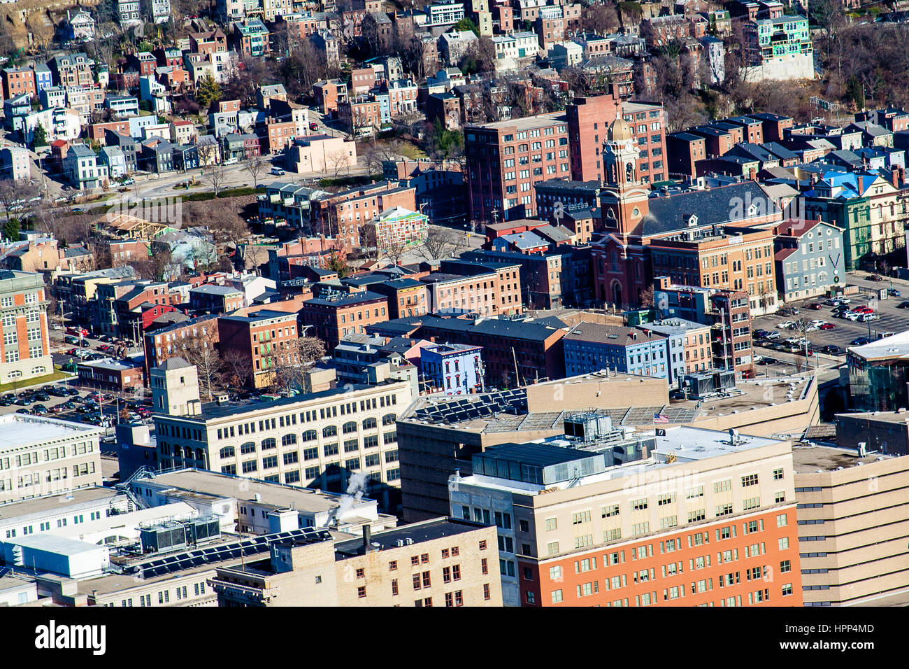 Aerial View Of Downtown Cincinnati Ohio Stock Photo Alamy