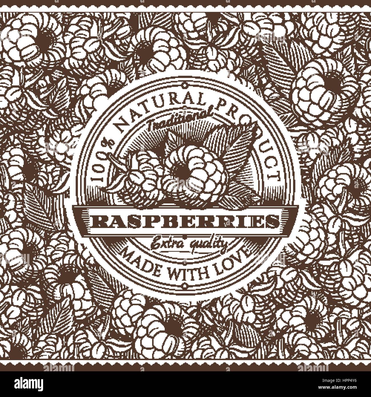 Red natural raspberries on Stock Vector Images - Alamy