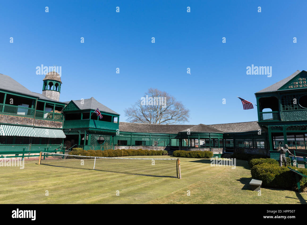 Look at the legendary grass tennis court at the International Tennis