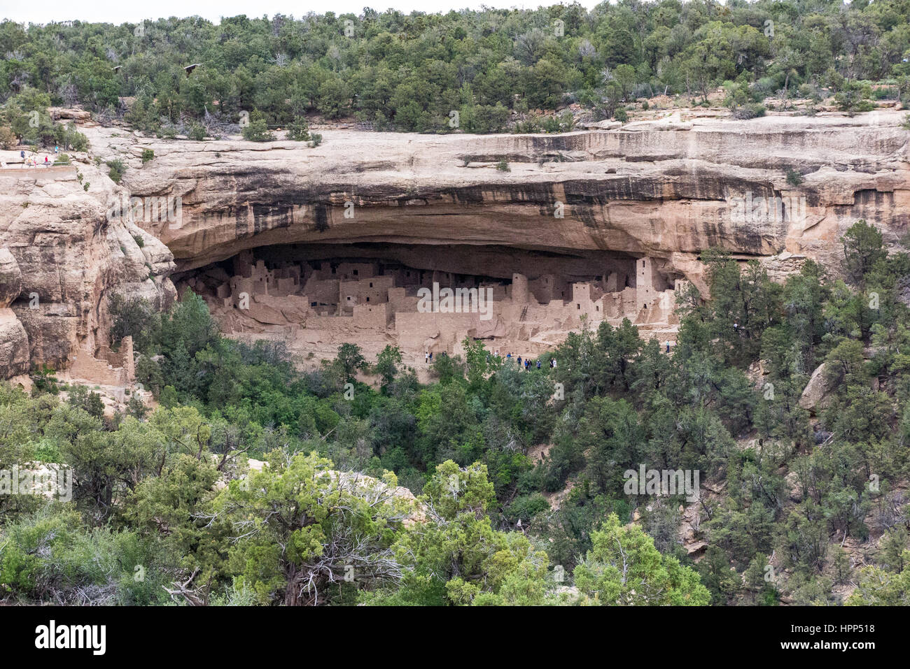 Ancient cliff dwellings at the Mesa Verde National Park in Colorado ...