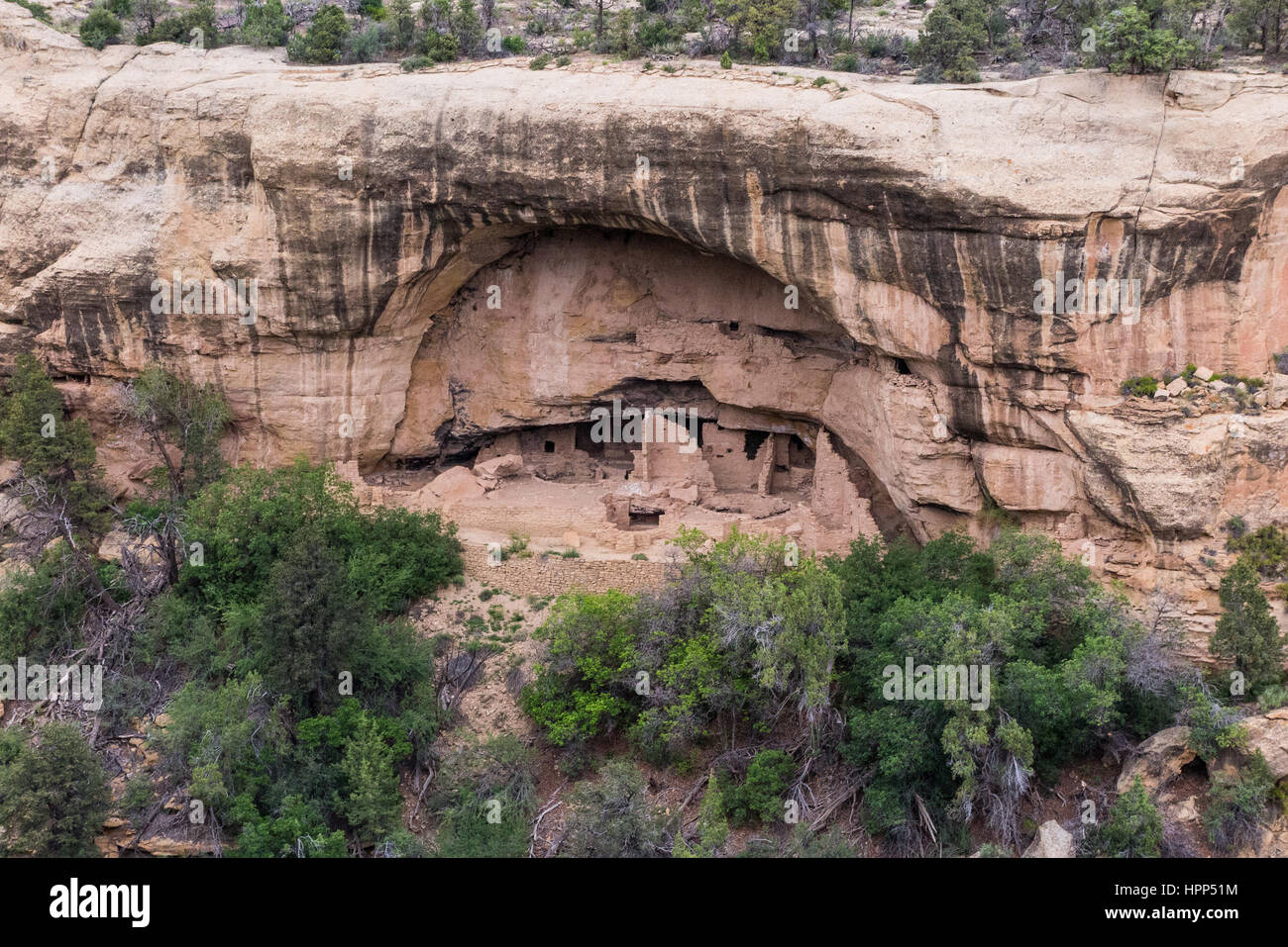 Ancient cliff dwellings at the Mesa Verde National Park in Colorado ...