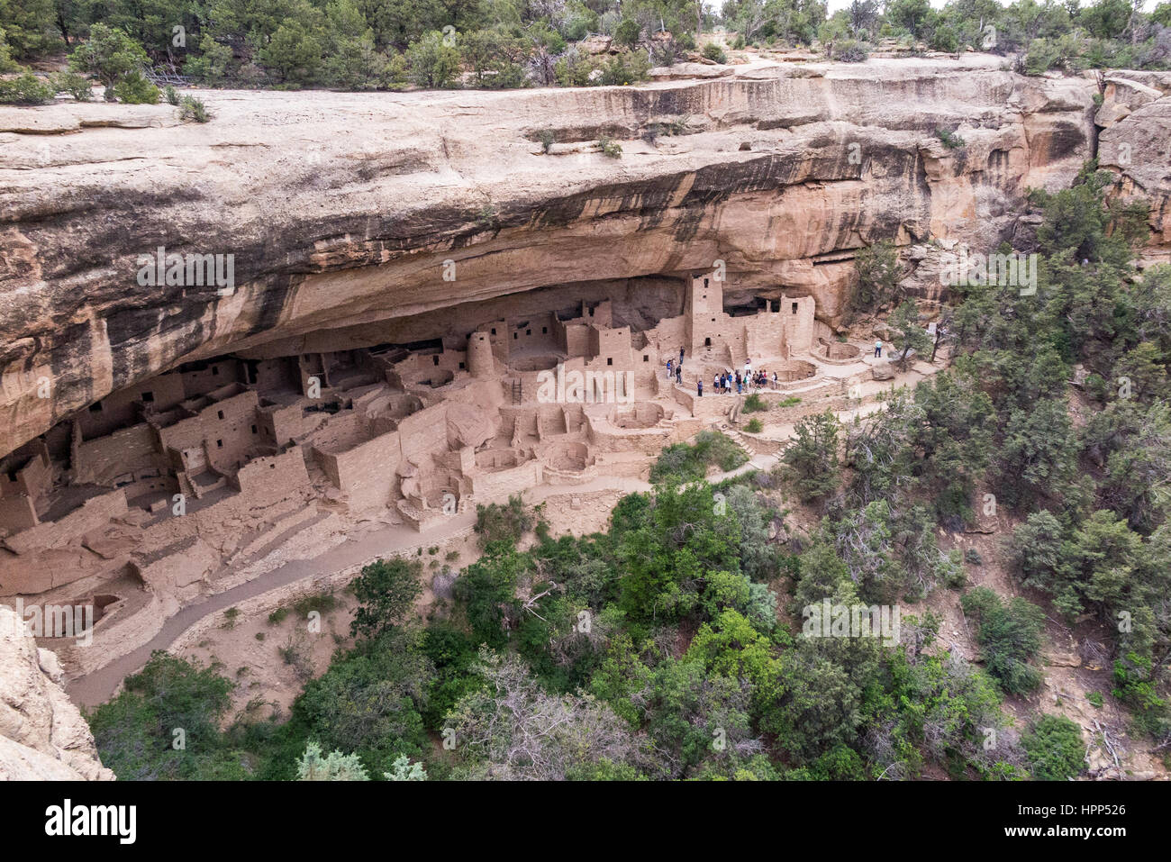Ancient cliff dwellings at the Mesa Verde National Park in Colorado ...