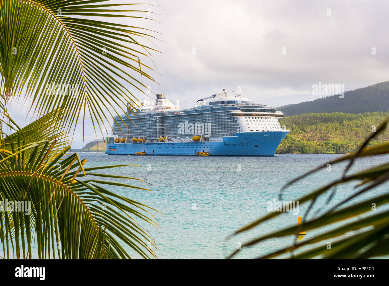 Ovation of the Seas in the South Pacific Stock Photo