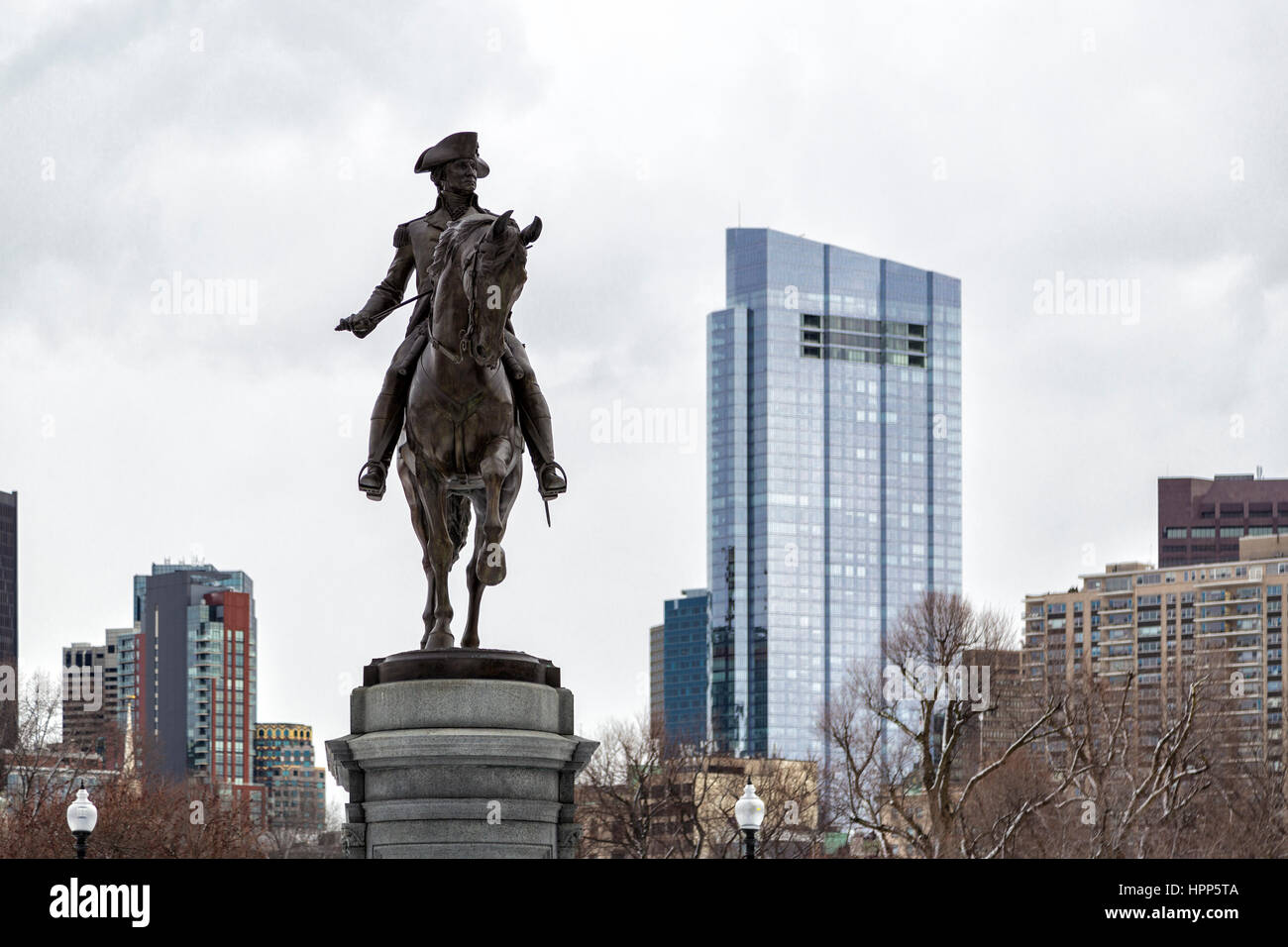 Washington Statue, Boston, MA Stock Photo Alamy